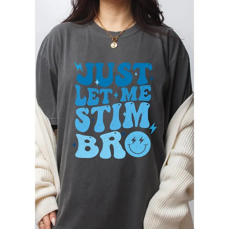 Retro Just Let Me Stim Bro Shirt, Retro Women Shirt, Autism Awareness Groovy, Autism Support, Special Needs Mom, Special Education Teacher