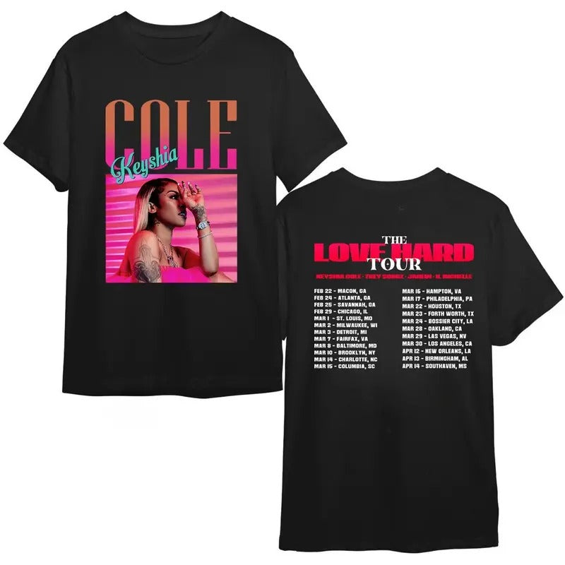 Retro Keyshia Kole Tour Shirt, Vintage The Love Hard Tour 2024 Shirt