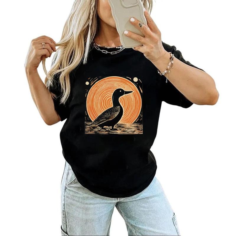 Retro Mallard Duck Hunting Apparel Cute Unisex Hoodie T-shirt Sweatshirt Hunters Cotton Womenswear