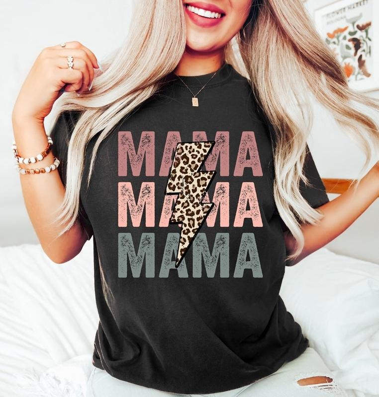 Retro Mama Shirt, Leopard Mama Shirt, Mom Life Shirt,Girl Mama Shirt, Motherhood Shirt, Cute Mom Shirt,Mothers Day Gift,Mama Hoodie, T-shirt and sweater