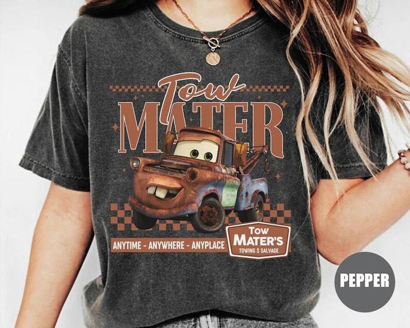 Retro Mc Que0n Cars Shirt, Cars Movie T-Shirt, Tow Mater Shirt, Piston Cup Champion Shirt, cars movie Number Shirt Casual Cotton