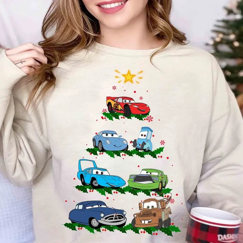 Retro Mc Queen Christmas Shirtm Cars Christmas Shirt, Christmas Shirt, Mc Queen Xmas Shirt, Family Christmas Shirtstyle{n002}3