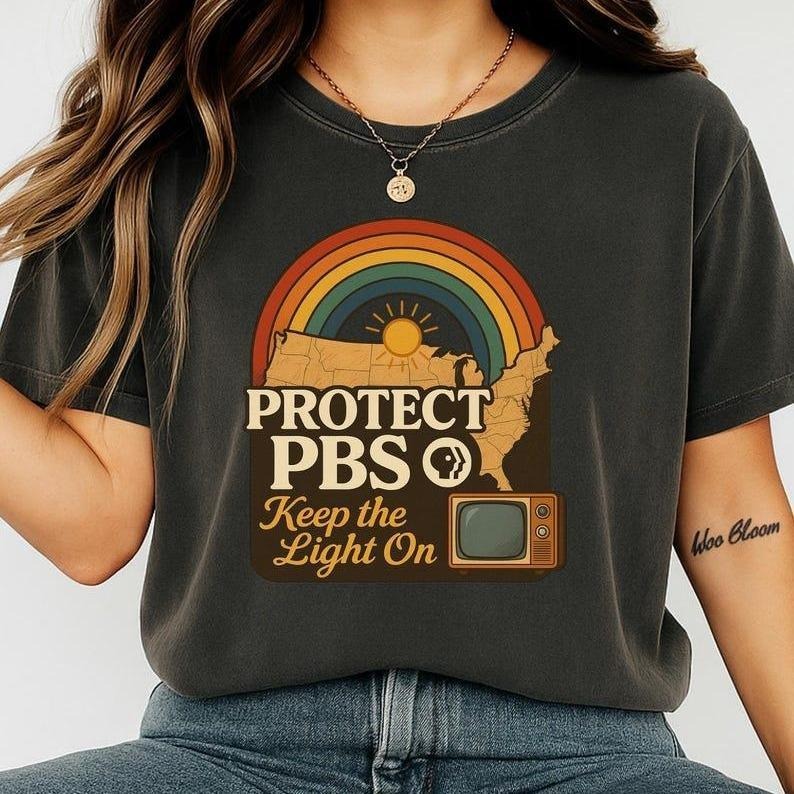 Retro PBS Protect Tee, Unisex Heavy Cotton T-Shirt, Great for Gifts