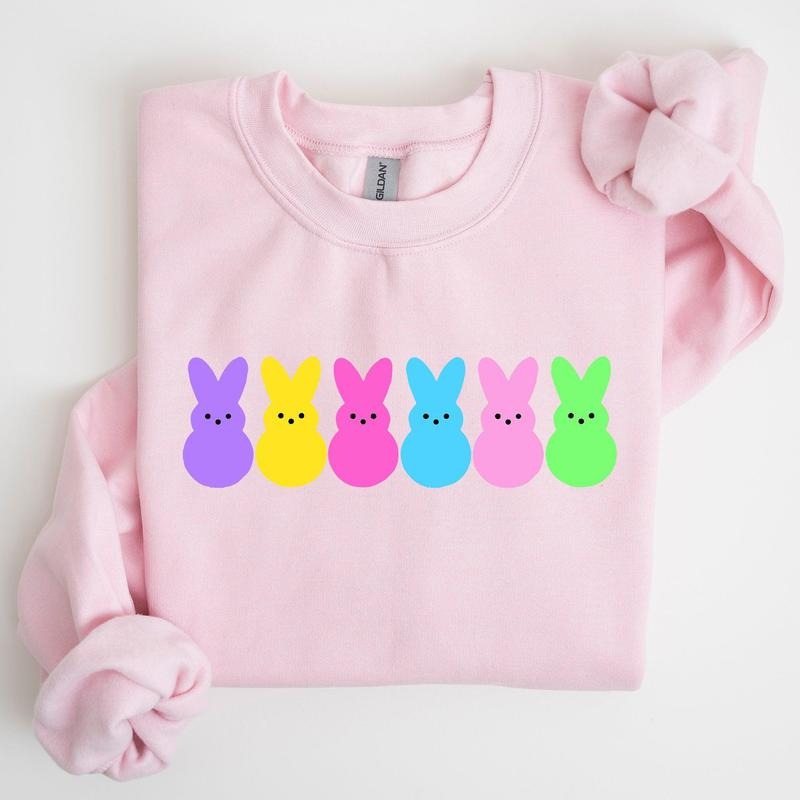 Retro Peeps, Easter Candy, Rabbit, Bunny Sweatshirt, Women's Crew Neck, Crewneck
