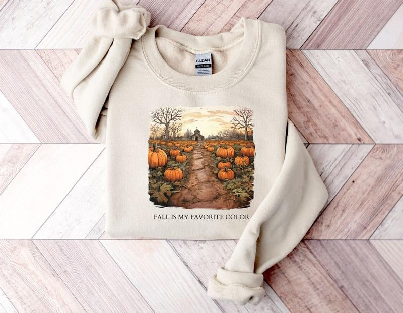 Retro Pumpkin Season Sweatshirt Cute Fall Sweatshirt Thanksgiving Gift