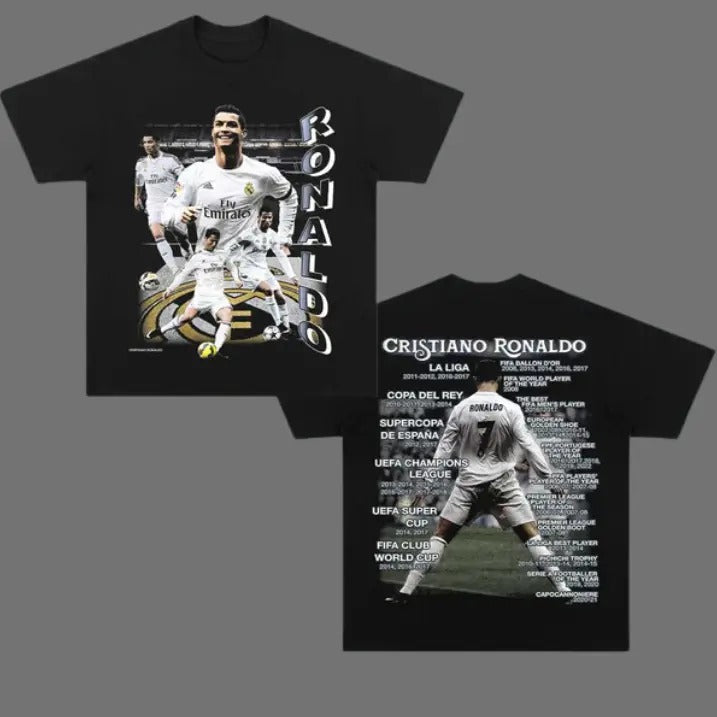 Retro RONALDO T-Shirt, RONALDO 2-Sided Vintage Tee, Unisex Soccer Shirt, Sweatshirt, Graphic Tees, Menswear Womenswear Streetwear