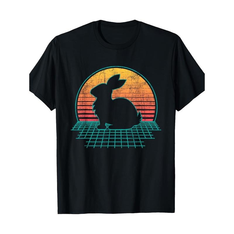 Retro Rabbit Lover - Zookeeper Bunny Breeder Veterinarian 100% Cotton T-Shirt made in usa