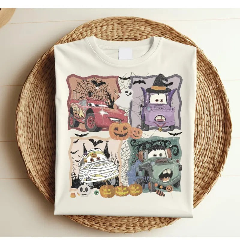 Retro Radiator Springs Cars Movie Halloween Shirt, Lightning McQueen Halloween Shirt, Halloween Trip, Halloween Party