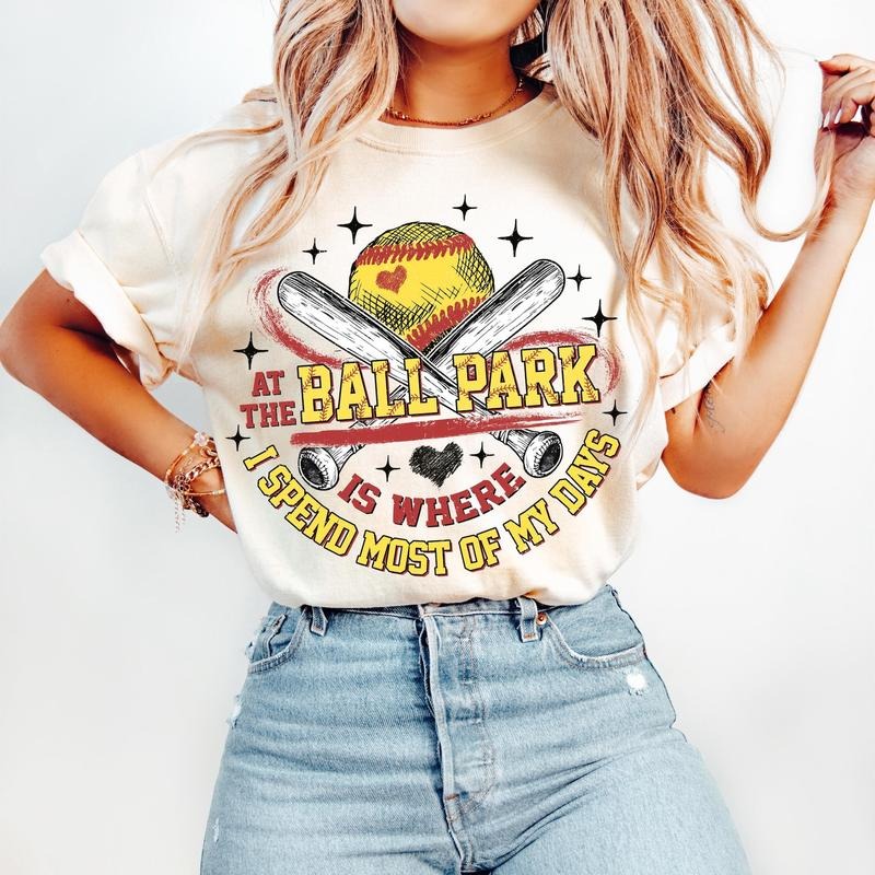 Retro Softball T-Shirt, At the Ballpark T-Shirt, Game Day Softball T-Shirt, Softball T-Shirt, Funny Softball T-Shirt, Softball Mom T-Shirt