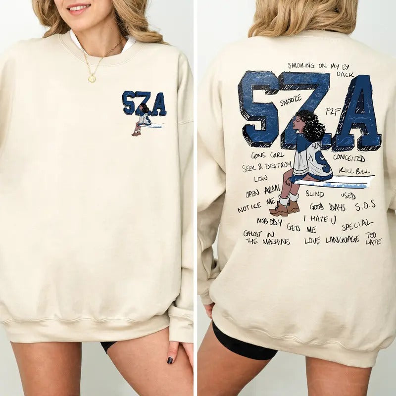 Retro Sza Sweatshirt, Good Days Merch Sza Sos Tour Shirt, SOS Tour Shirt, Good Days Tee, Women Surfing Tee, Gift for her