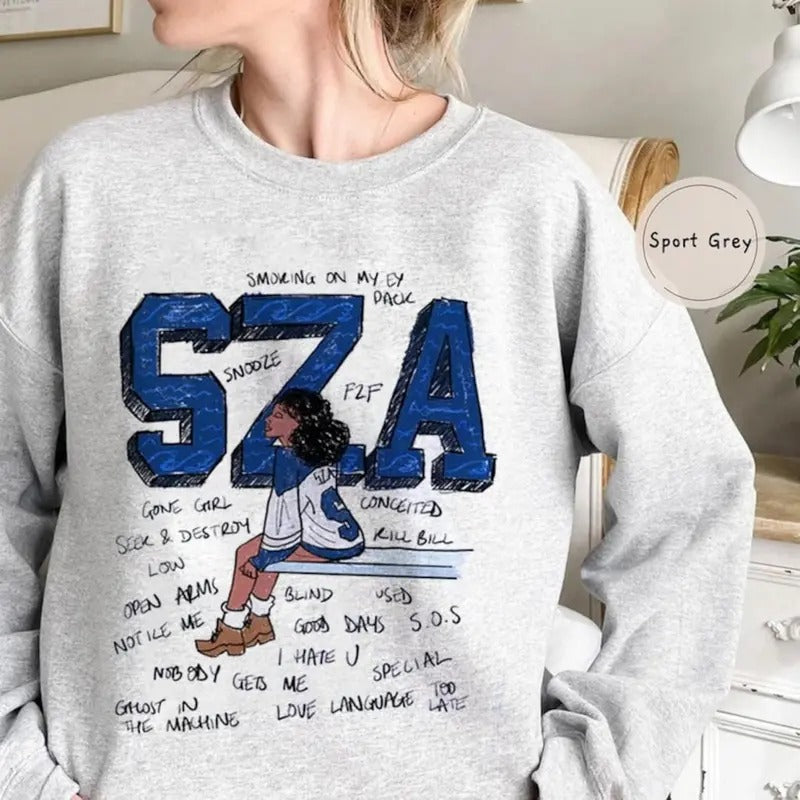 Retro Sza Sweatshirt, Sza Good Days Graphic T-Shirt, Sza Album Tee Shirt, Vintage Sza Album Inspired Sweatshirt, Sza Concert T-Shirt, Sza Hip Hop Tee, SZA Ctrl T-Shirt,, Best Gift For Sza Fansstyle{n002}2