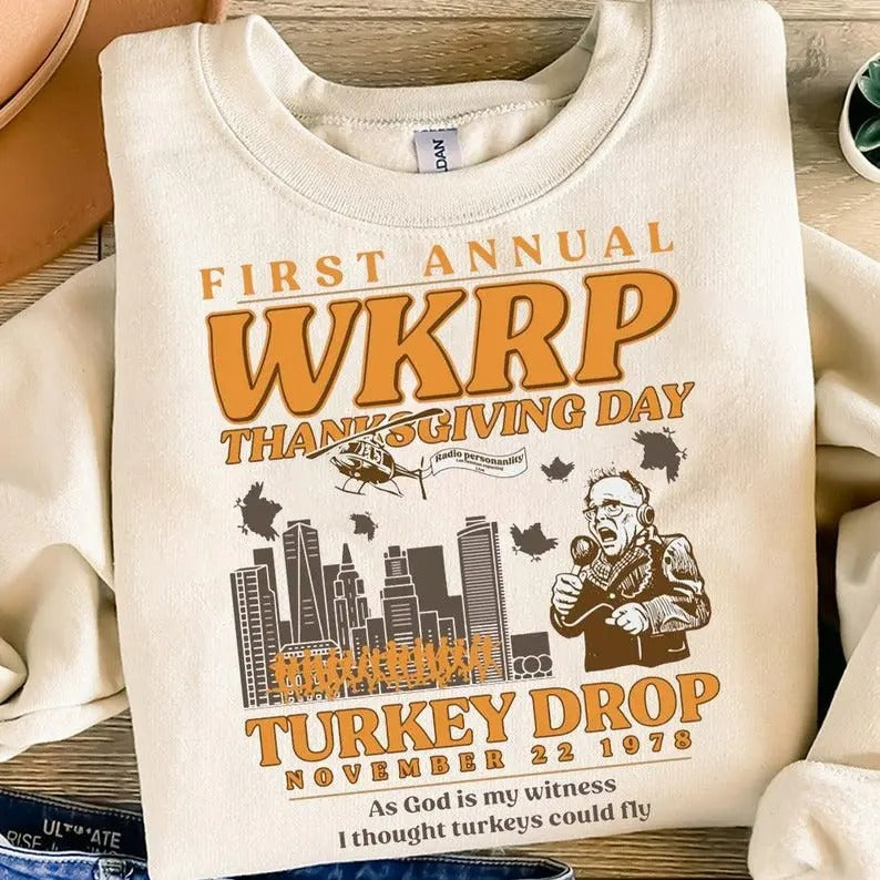 Retro Thanksgiving Turkey Drop Sweatshirt, Thanksgiving Day Cincinnati Shirts