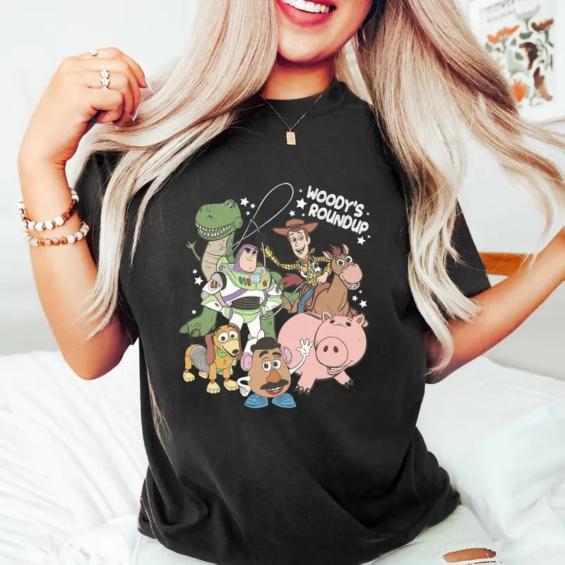 Retro Toy Story T Shirt Hoodie Sweater Toy Story Character Tee Family Trip Shirt Toy Story Tee Buzz Lightyear Tee Sheriff Woody Tee