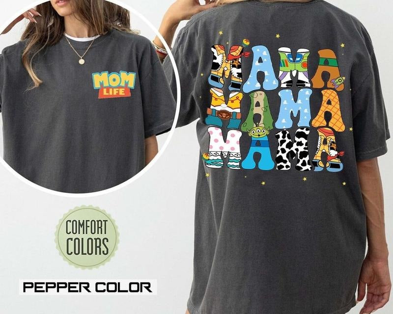 Retro Two Side Vintage Toy Mama Shirt, Toy Mom T-Shirt, Toy Lovers Shirt, Retro Mama Toy Tee, Mother's Day Shirt Casual Cotton, Mom Life Clothing Crewneckstyle{n002}2