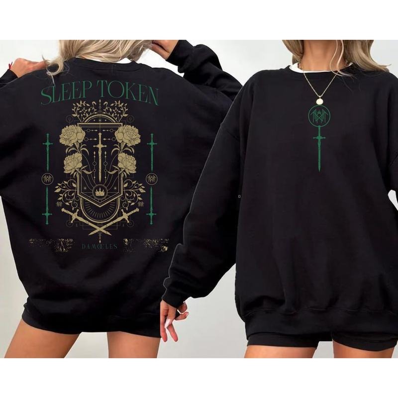 Retro Vintage Limited Sleep Token Even In Arcadia Shirt Unisex Oversize Rock Band Washed Heavyweight Cotton Gift Clothes Oversized T-Shirt Top