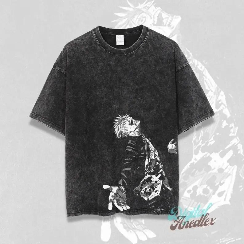 Retro Vintage Oversized T-Shirt, Streetwear Hip Hop Harajuku, Washed Tops, Doberman Dog Print Punk Rock Gothic Washed T-shirt