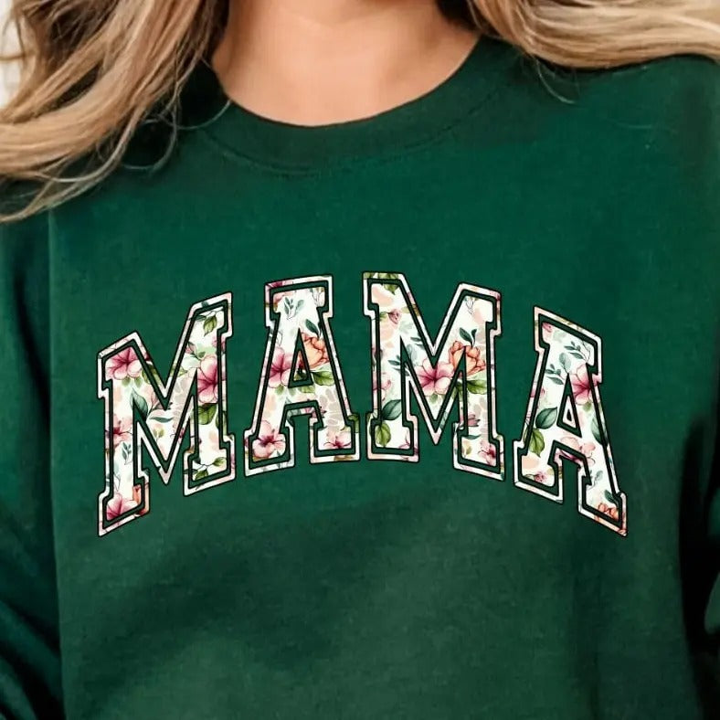 Retro floral Mama t-shirt, mom shirt for Mom for Mother's Day, Mama T-shirt, Shirt for Mom for Mother's Day, Mama t-Shirt, mama pullover