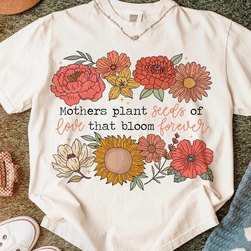 Retro floral mama quote shirt, mom shirt, she is mom shirt, mama shirt, floral mom shirt, mama shirt