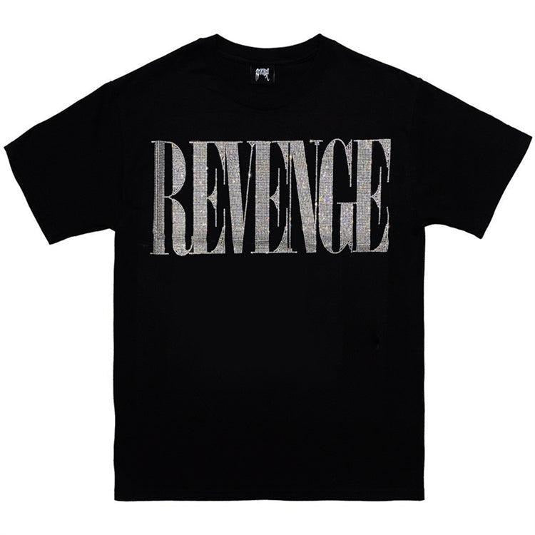 Revenge Rhinestone Tee Black (REVE-ST055) Men's Sizes S-XXL
