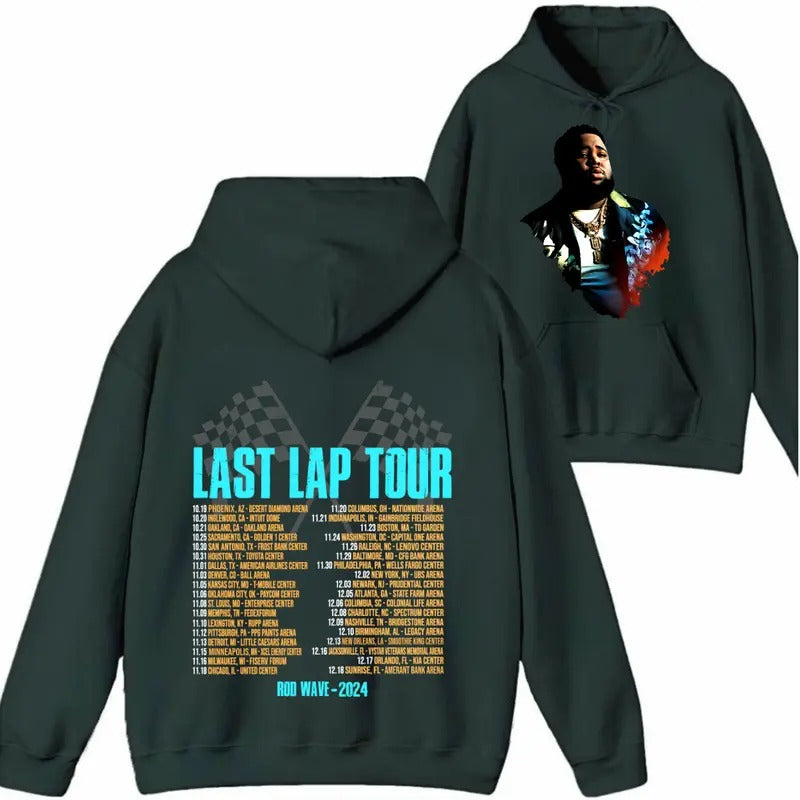 Rod Wave Last Lap Tour Shirt Sweatshirt Hoodie, Rod Wave Last Lap 2024 Tour Music Shirt, Rod Wave Rapper Shirt, Graphic Unisex Shirt For Men and Women