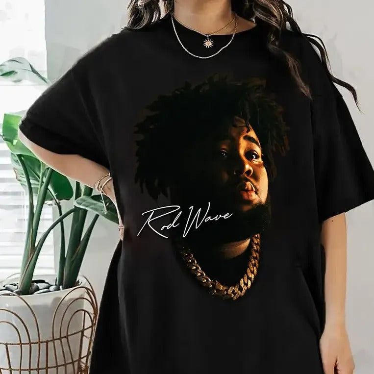 Rod Wave Shirt - Rapper Tee Cotton Fabric Top Womenswear Comfortable