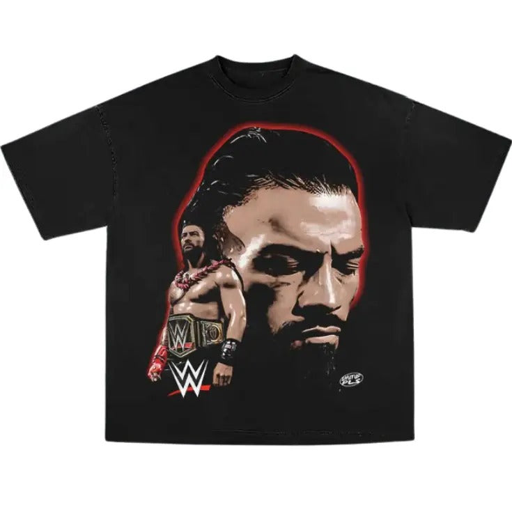 Roman Reigns Vintage Graphic Tees, Wrestling Tshirt, Wrestler T-Shirt, WWE Shirts, Unisex Wrestling Gift Shirt Top Menswear Womenswear Streetwear
