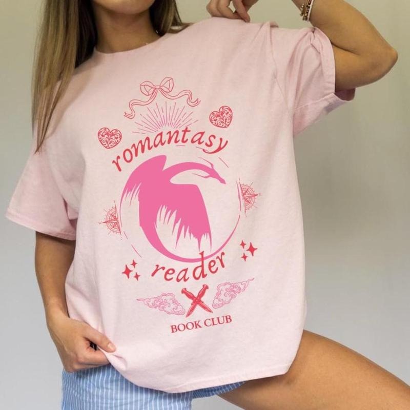 Romantasy Reader Shirt, Book Lover Gift For Women, Booktok Reading, Vintage Retro Bookish Gift, Book Club Bookworm Reader, Dragon