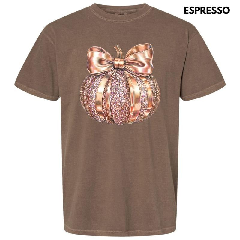 Rose Gold Jeweled Pumpkin Comfort Colors T-Shirt 'NLB