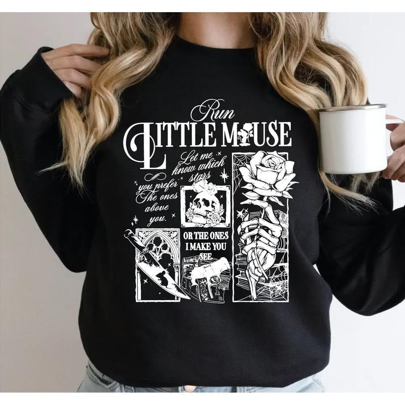 Run Little Mouse Sweatshirt Hoodie T Shirt, Zade Book Dark Romance Shirt, Book Shirt, Book Lover Gift, Bookish Bookworm Tee Sweater Pullover Tee