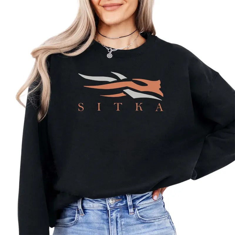 SITKA Hunting Outdoor Gear Tactical Unisex T-shirt Sweatshirt Hoodie, Hunting Shirt - Comfort Cotton, Long Sleeve Pullover Casual