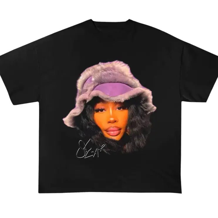 SZA Purple Tee SZA Tour Graphic Vintage Classic Cotton