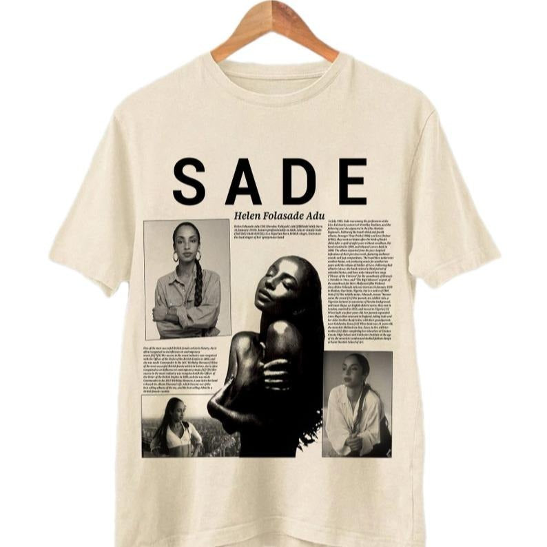 Sade Album T-shirt, Sade Retro Lyric Style Top Graphic Tee, Sade Album Unisex T-shirt, Gift For Fan