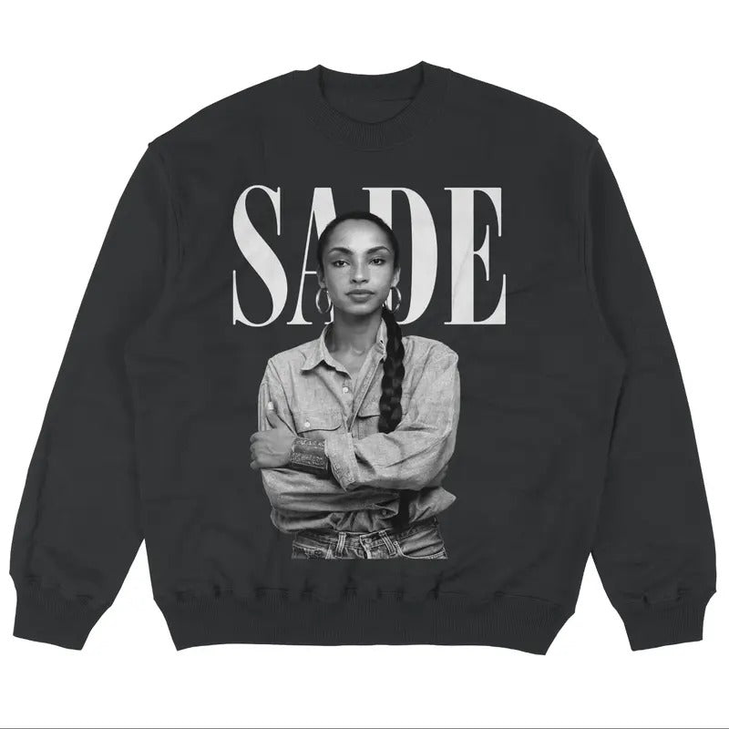 Sade World Tour Shirt for Men - Vintage 90s Pop Music Fan Sweatshirt - Womenswear, Pullover Hoodie Tops