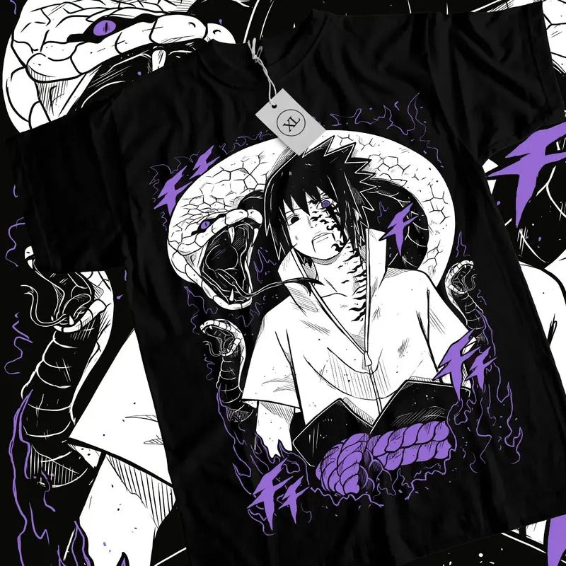 Sasuke Uchiha T-Shirt Naruto Jiraya Hinata Itachi Anime Horror Shirt All Sizestyle{n002}2