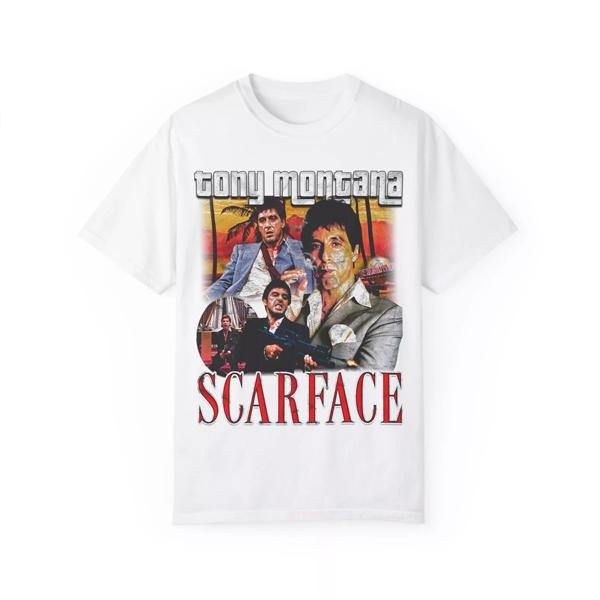 Scarface 90s Inspired Rap Unisex T-shirt, Al Pacino Tee, Vintage Movie Shirt, Graphic tee, Fashion Cotton, Vintage tee, Merch hip hop shirt