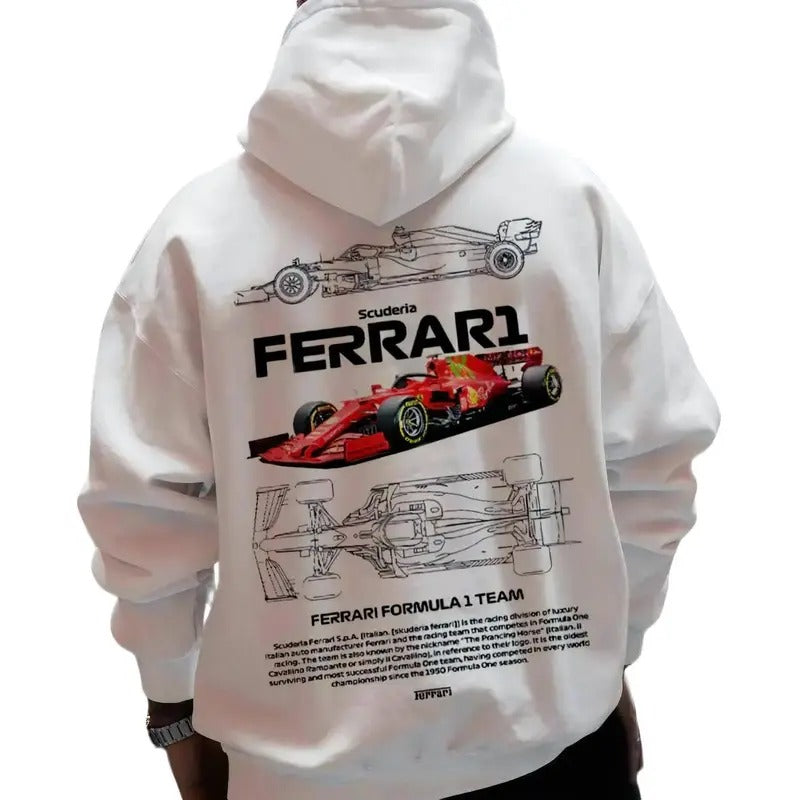 Scuderia Ferrari Hoodies, Vintage F1 Style Hoodie Gildan-Unisex Hoodie Cotton Classic Fabric