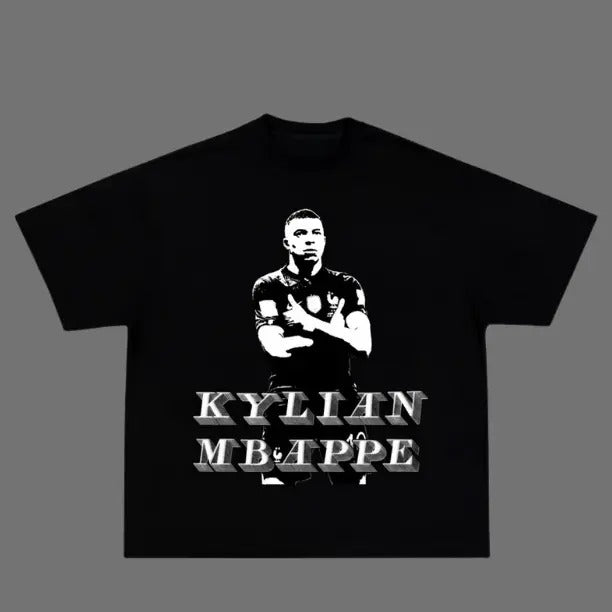 Shadow Series Mbappe T-Shirt, Mbappe Vintage Tee, Unisex Soccer Shirt, Graphic Tees, Menswear Womenswear Streetwear