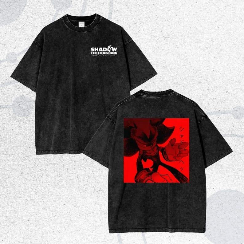 Shadow the Hedgehog Anime T-Shirt - Oversize Tee, The Hedgehog, Shadow the Hedgehog, Perfect Gift for Himstyle{n002}20