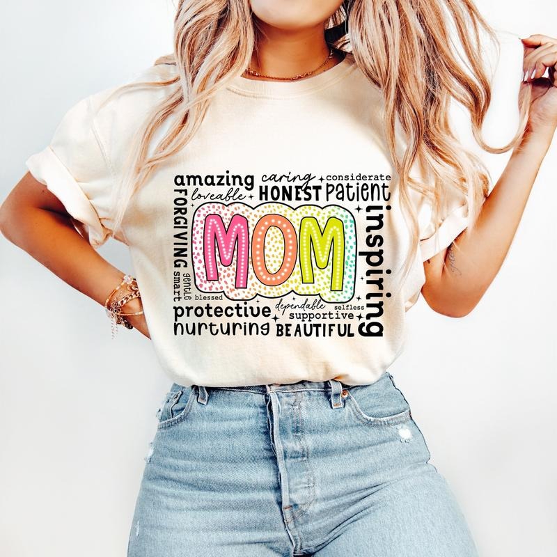 She is Mom T-Shirt, Retro Mother T-Shirt, Blessed Mom T-Shirt, Mom Shirt, Mom Life T-Shirt, Mother's Day T-Shirt, Mom T-Shirt, Gift for Mom, Retro Mama Quotes