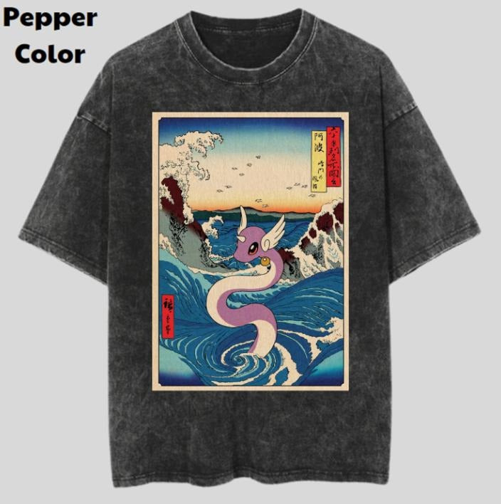 Shiny Dragonair Vintage Tees, Shiny Dragonair Picture T-Shirt, Pokemon Graphic Tees, Pokemon Shirt, Unisex Anime Shirt, Menswear Womenswear Streetwear