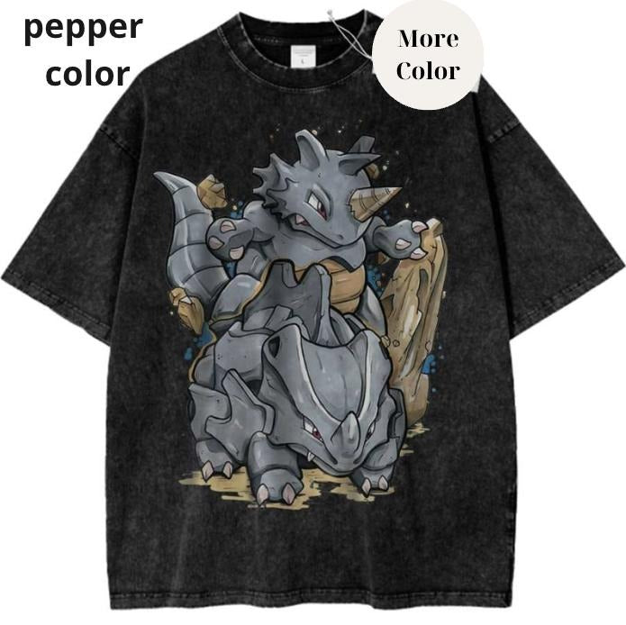 Sihorn Graphic TShirt, Sidon T-Shirt, Shirt, Pokemon Shirt, PKM Shirt, Anime Shirt, Vintage Tee Shortsleeve Printed Streetwear