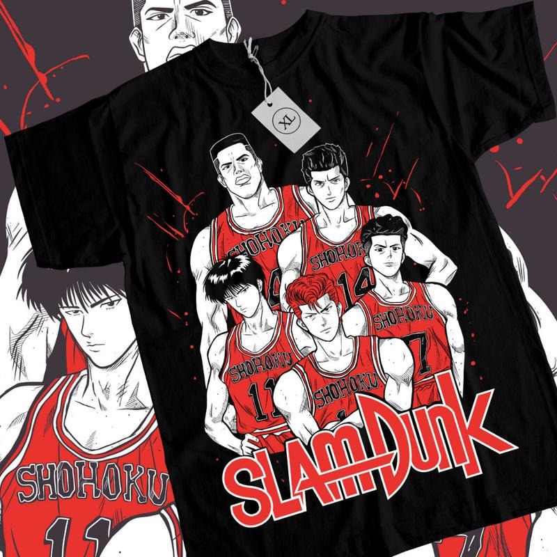 Slam Dunk Team T-Shirt & Sweatshirt, Basketball Anime Graphic Tee, Anime Manga Lover Gifts Cotton Dragon