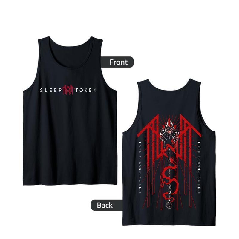 Sleep Token Reaper Angel Tank Top Designed From Pure Cotton, Vintage Trident Tank Top, Sleep Token Tour Merch, Gifts for Fan Men Women, Casual Top
