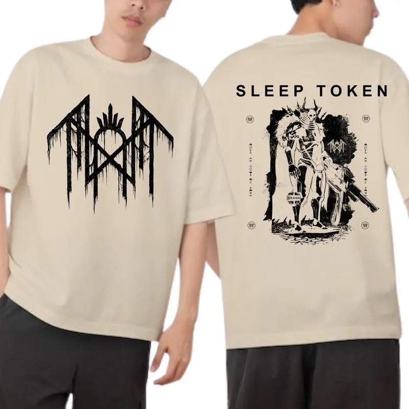 Sleep Token T-Shirt shirt Vintage Graphic Tee - Cotton, Even In Arcadia Album Flamingo 2 Sides T-shirt, Shirt for Men & Women - Everyday Retro Style