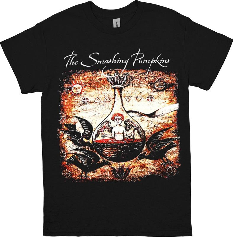 Smashing Pumpkins 'The Girl In The Glass' Graphic Tee, Unique Artistic Album Design, Vintage Band Apparel, Alternative Music Shirt, Retro Rock Fashion, Unisex Menswear Womenswear Top