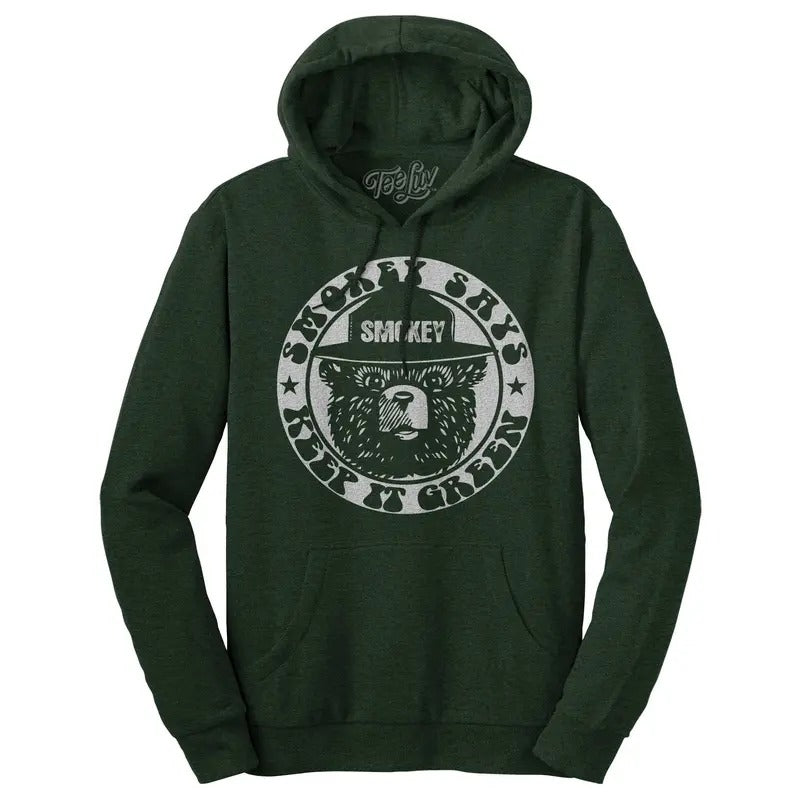 Smokey "Keep it Green" Pullover Hooded Sweatshirt - Green