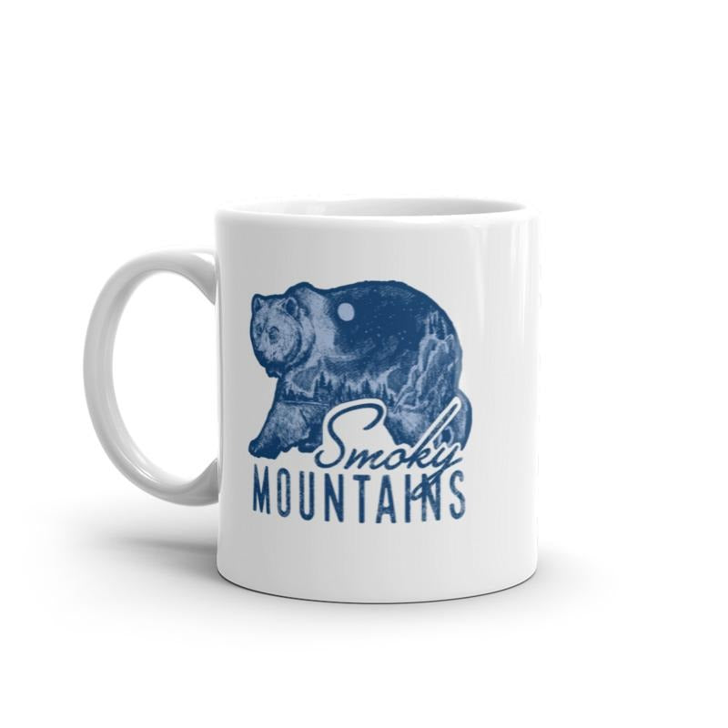 Smoky Mountains Mug Cool Retro Appalachian Nature National Park Graphic Novelty Coffee Cup-11oz Funny Coffee Mugs Ceramic Printed Drinkware Cup