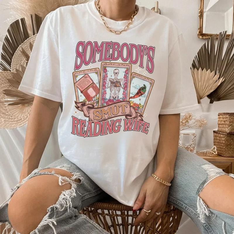 Smutty Book Club Shirt, Somebodys Smut Reading Wife, Dark Romance Book Club Shirt, Spicy Shirt, Book Lover Gift For Fan, Unisex Pullover Tee