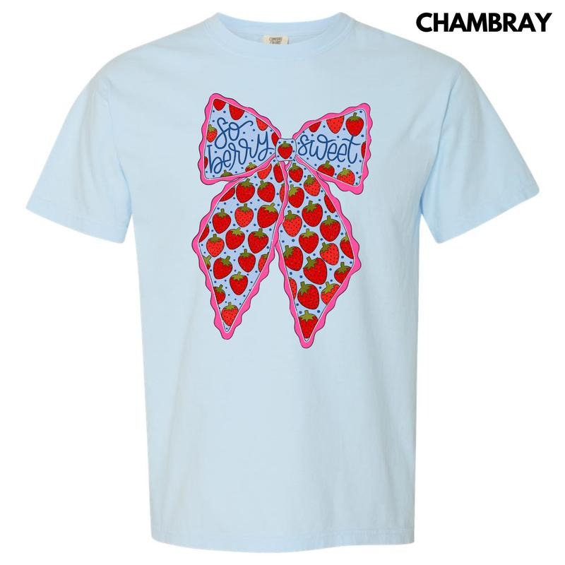 So Berry Sweet Bow Comfort Colors T-Shirt 'NLB'