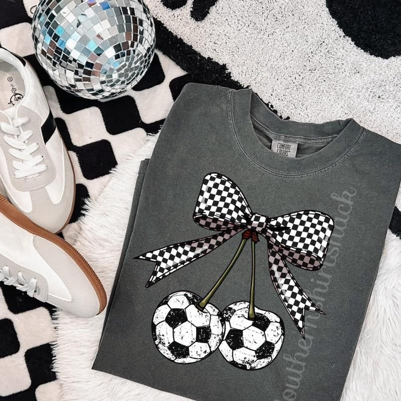 Soccer Cherries T shirt | Soccer Mama Shirt | Pepper comfort colors t shirt